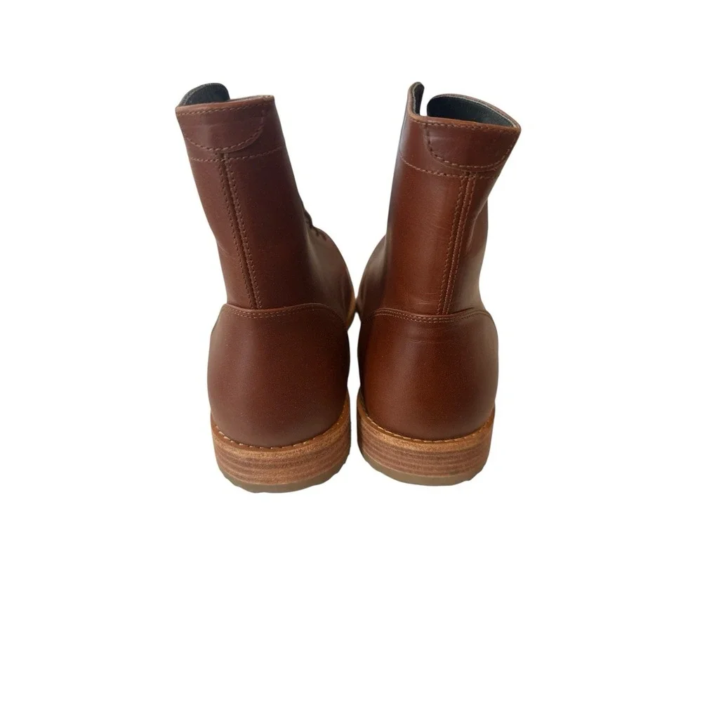 New NISOLO Everyday Lace Up‎ Boot Mens Size 10.5 Brandy Designer Career Office